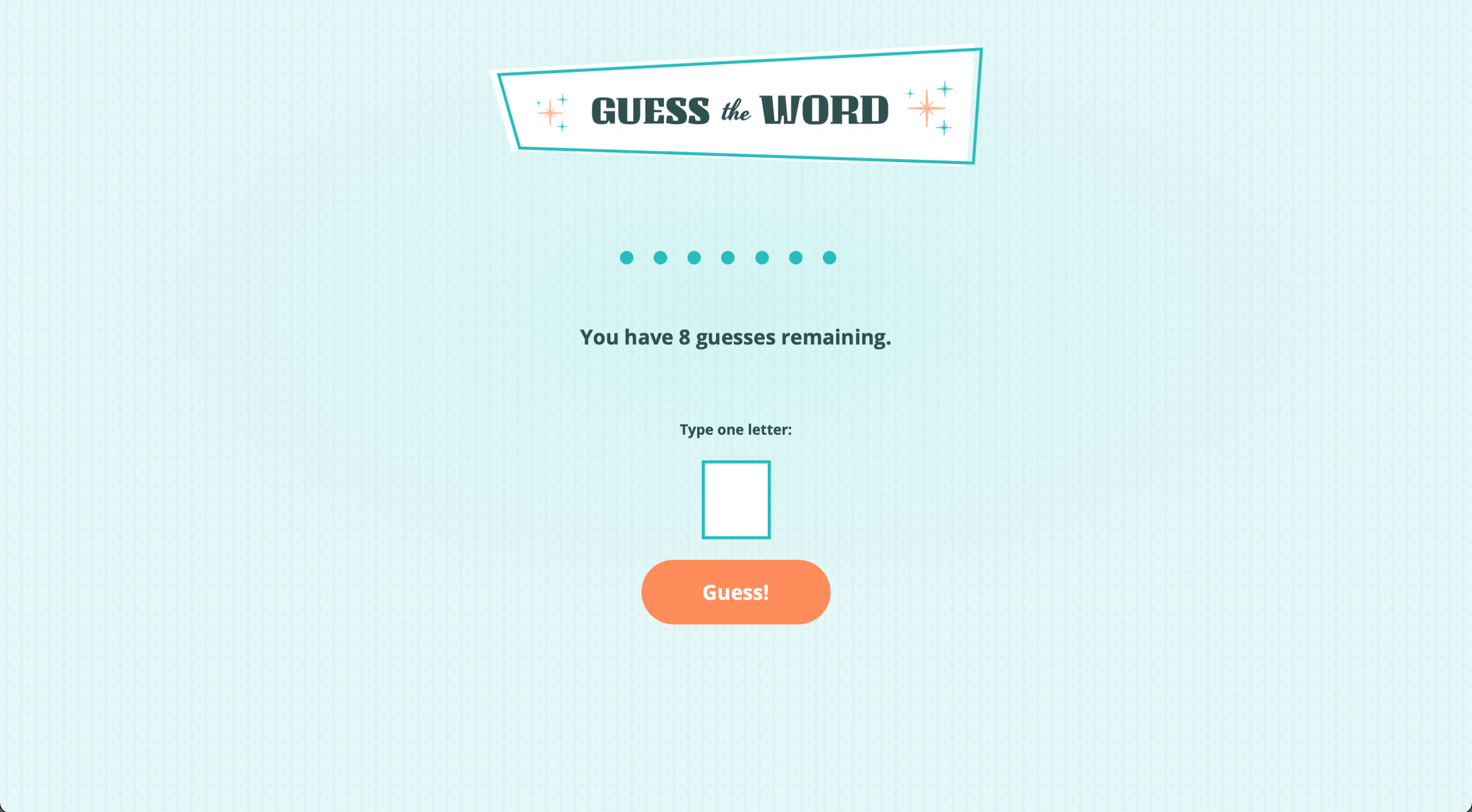 Word game screenshot